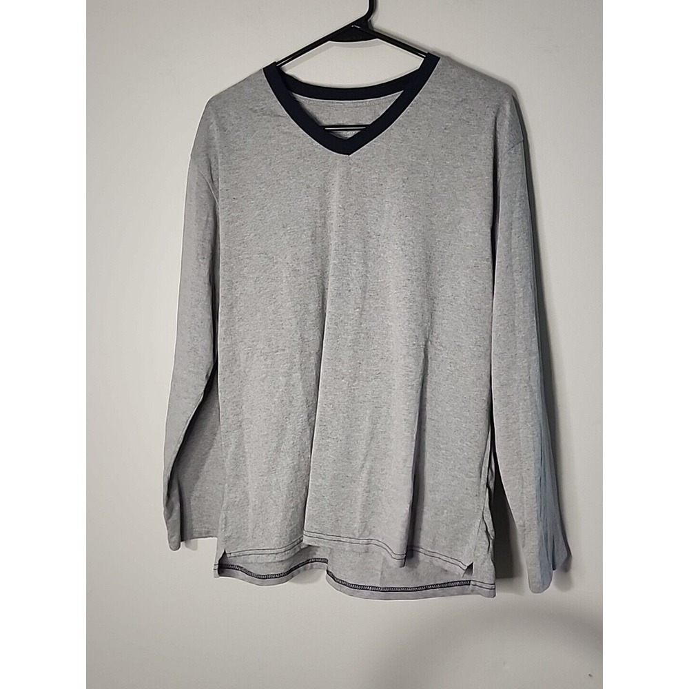 The White Company London Qatar Airways Grey Long Sleeve Shirt Medium V neck mens